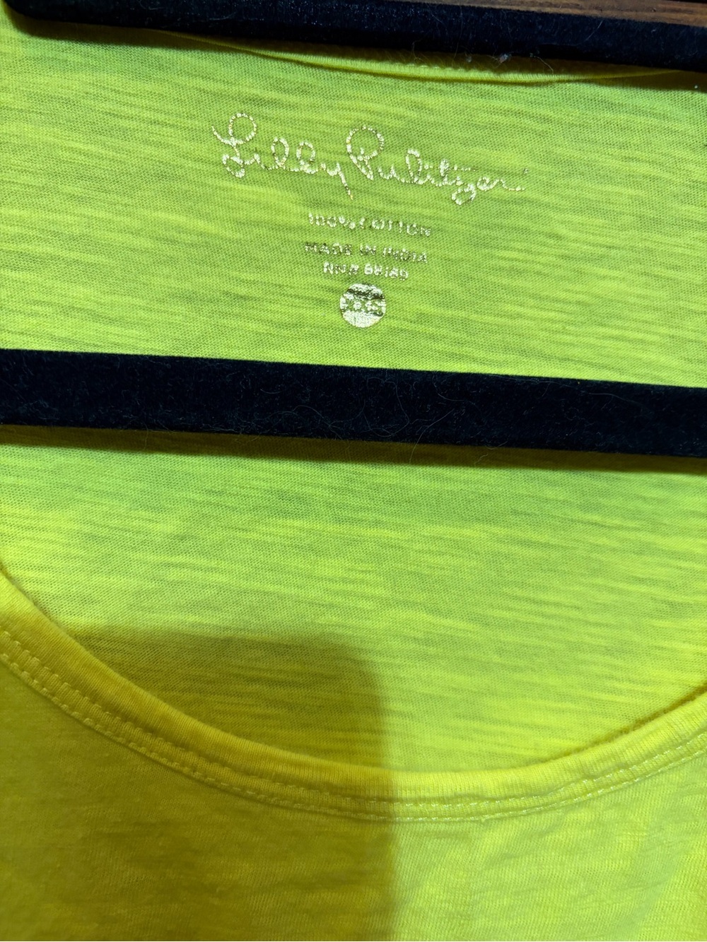 Lilly Pulitzer Neon Yellow Pom-Pom Trim Tank - Picture 3 of 3